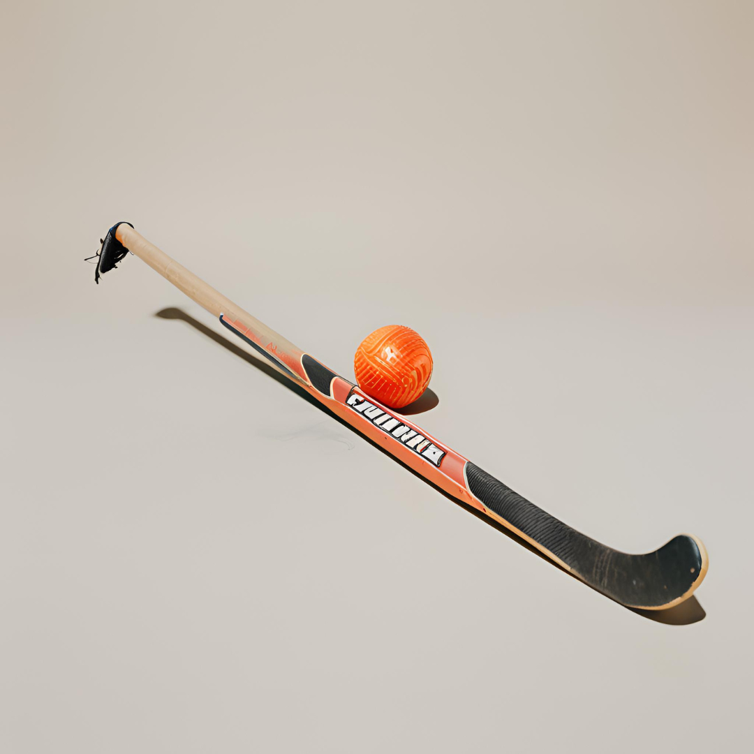 zaalhockey stick en bal
